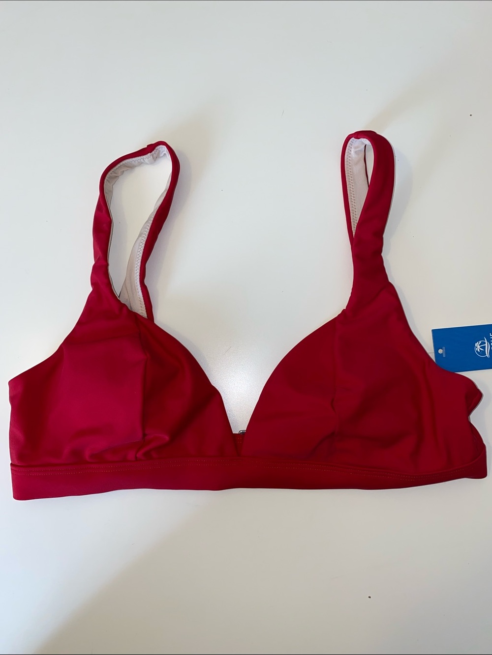 Cupshe Red V-Neck Bikini Top Medium
